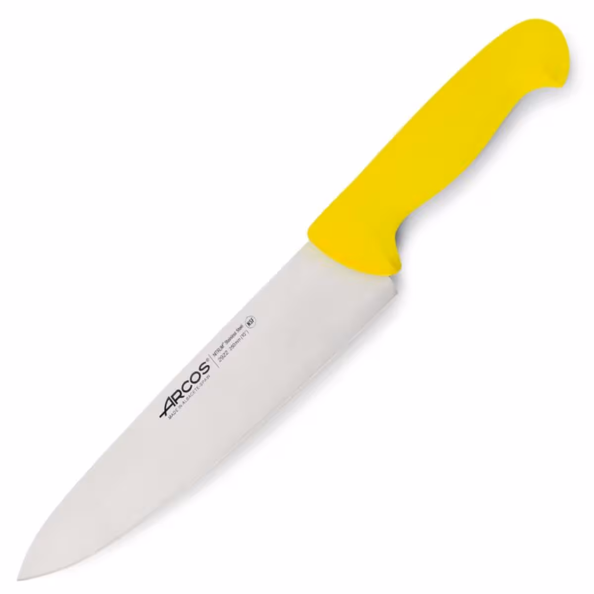Arcos-Cocinero-Filo-Liso-Color-Amarillo-Serie-2900-250mm