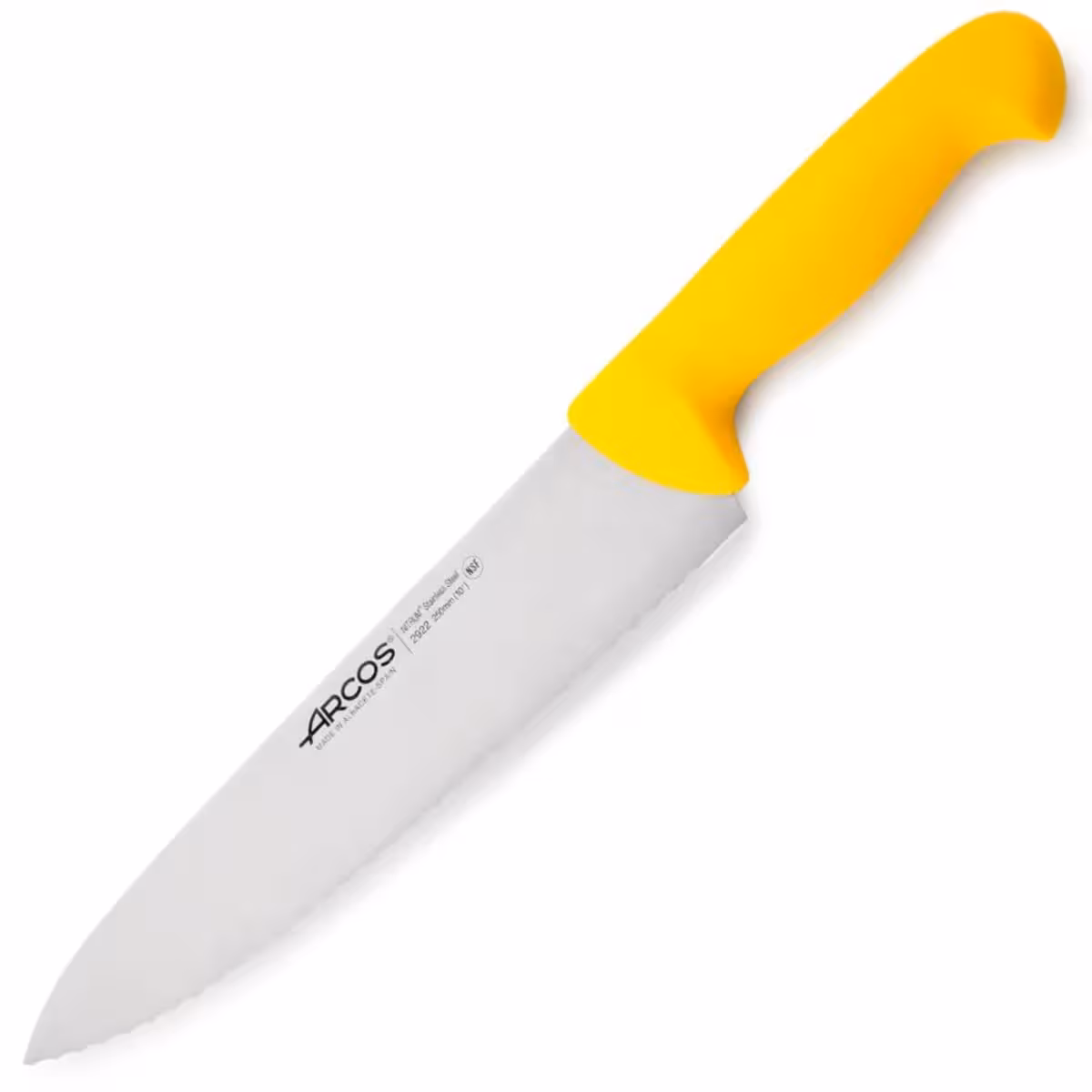 Arcos-Cocinero-Filo-Serrado-Color-Amarillo-Serie-2900-250mm