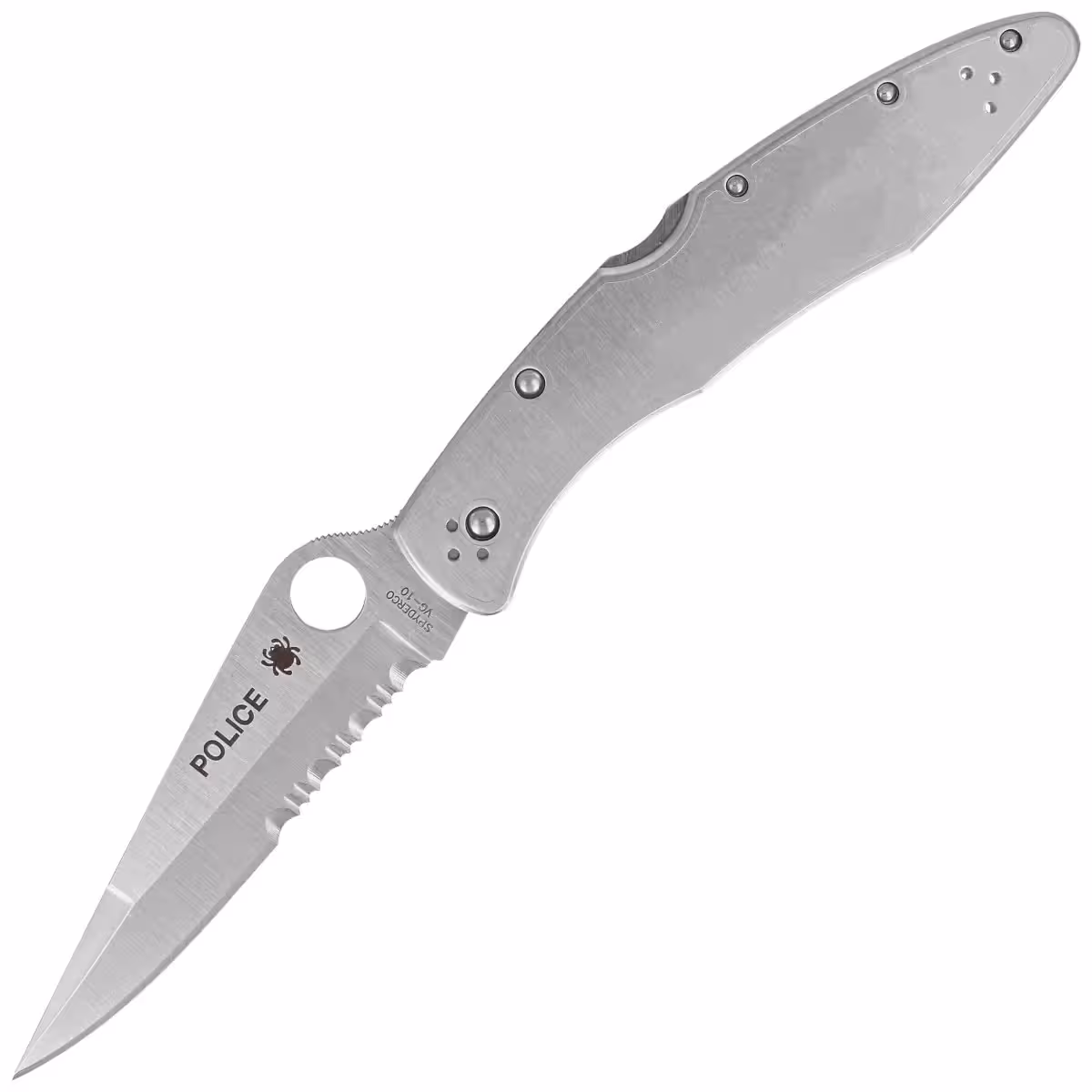 Spyderco-Police-Stainless-Steel-Satin-Combo-VG-10