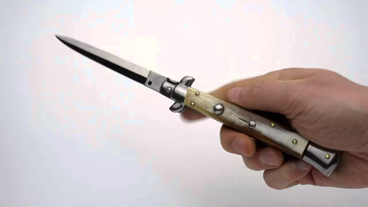 Vystřelovací nůž Beltrame Stiletto Brazilian Horn 23 cm