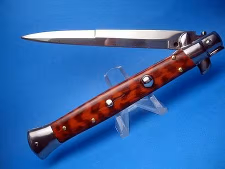 Vystřelovací nůž Beltrame Stiletto Snake Wood 123/89BD