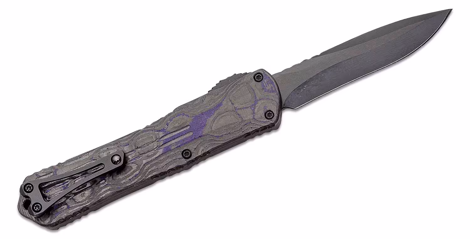 Vystřelovací Nůž Heretic Knives Purple Camo Carbon Manticore X H033-6A-PUCF