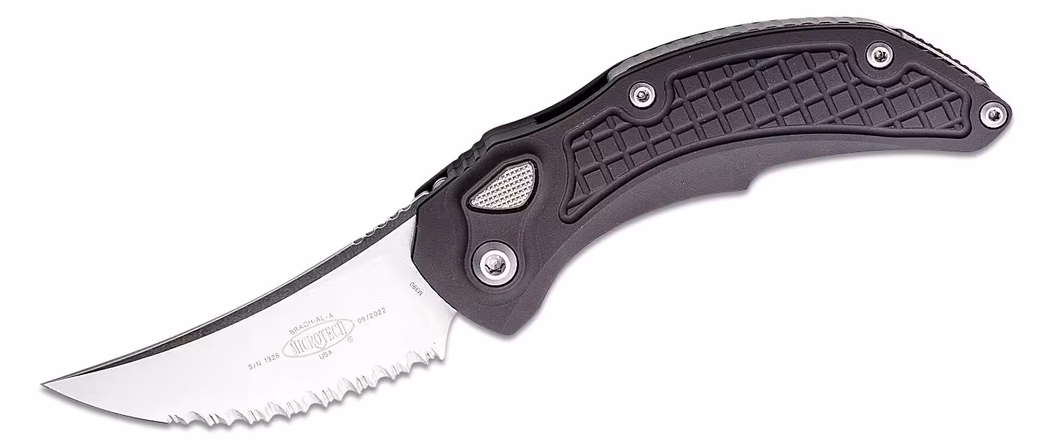 Vystřelovací Nůž Microtech/Bastinelli Brachial Stonewashed 268A-12