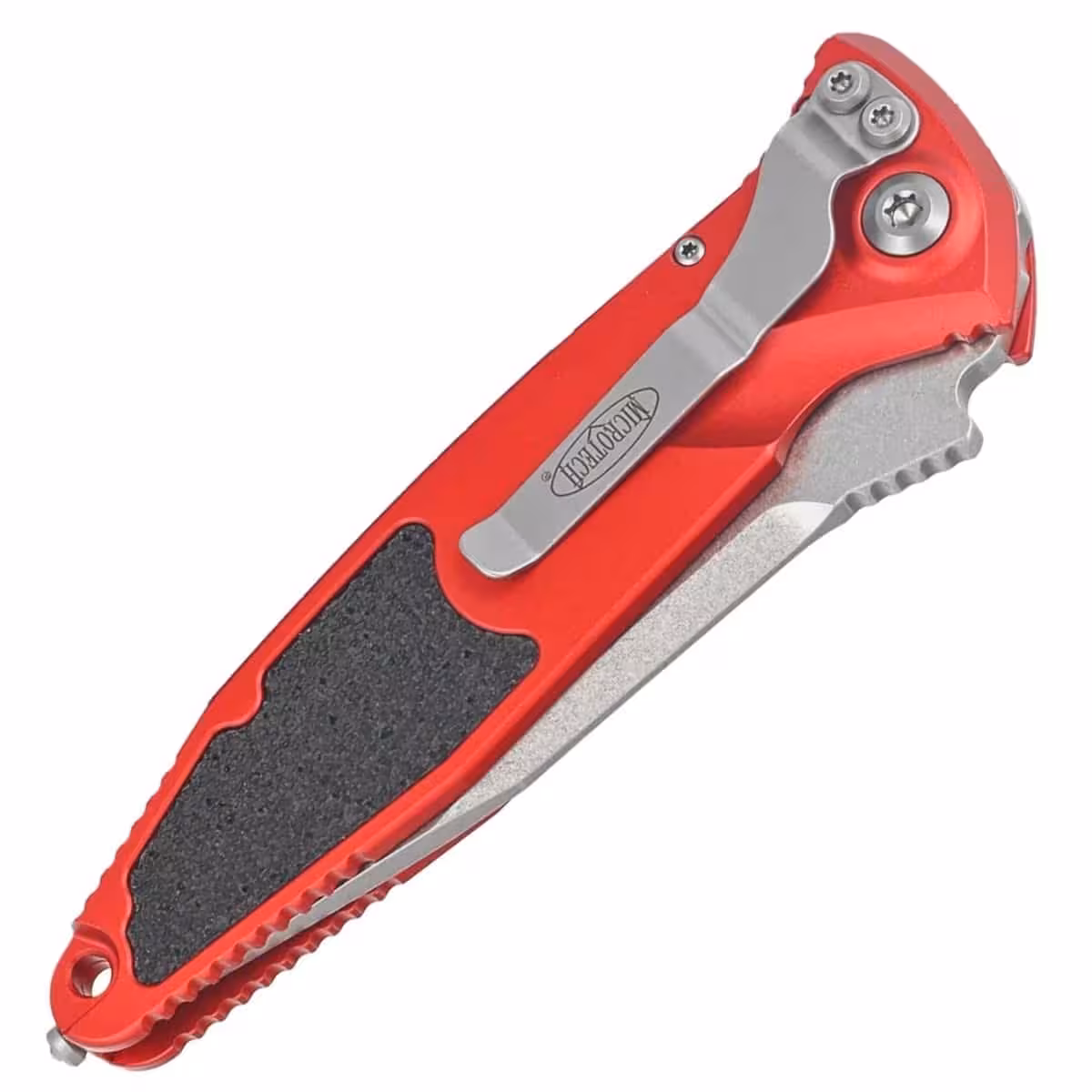 Microtech-Socom-Elite-Auto-S-E-Red-Aluminum-3M-Stonewashed-M390-by-Tony-Marfione-Switchblade-160A-10RD