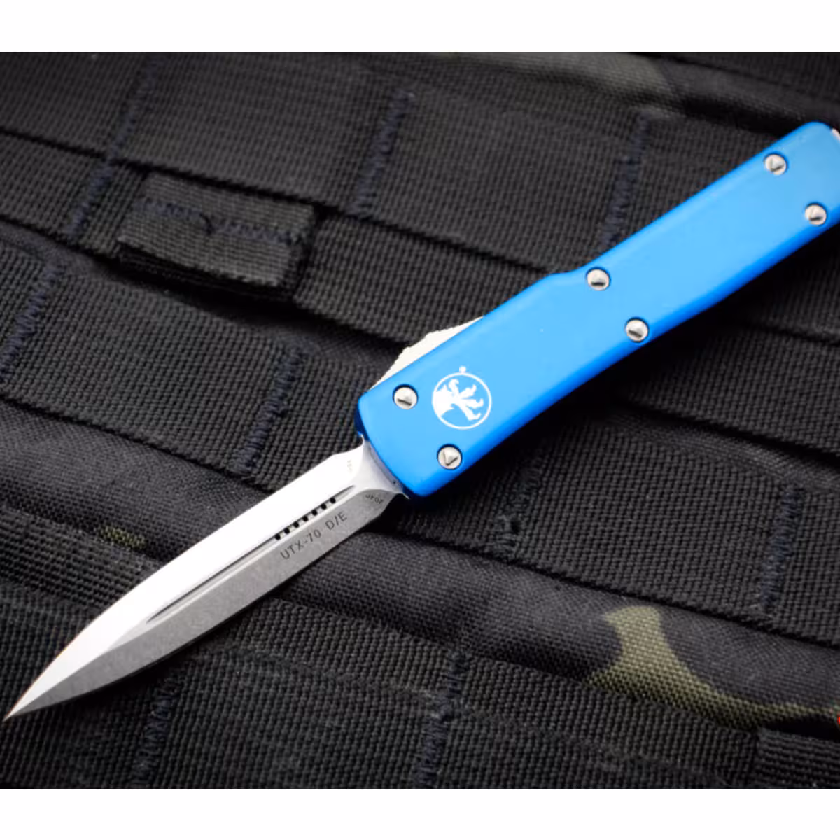 Vystřelovací Nůž Microtech UTX-70-Blue-Double-Edge