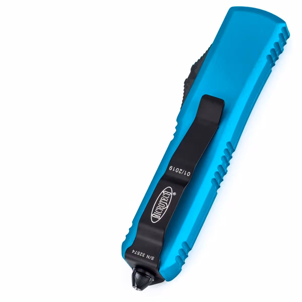 Vystřelovací Nůž Microtech UTX-85 Turquoise Handle Black Blade 231-1 TQ