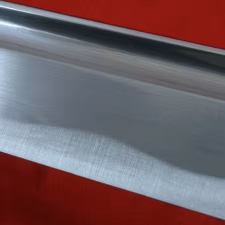 Wakizashi FLOWERS z uhlíkové oceli AISI 1045, leštěná imitace hamonu, žlábek Bo-Hi
