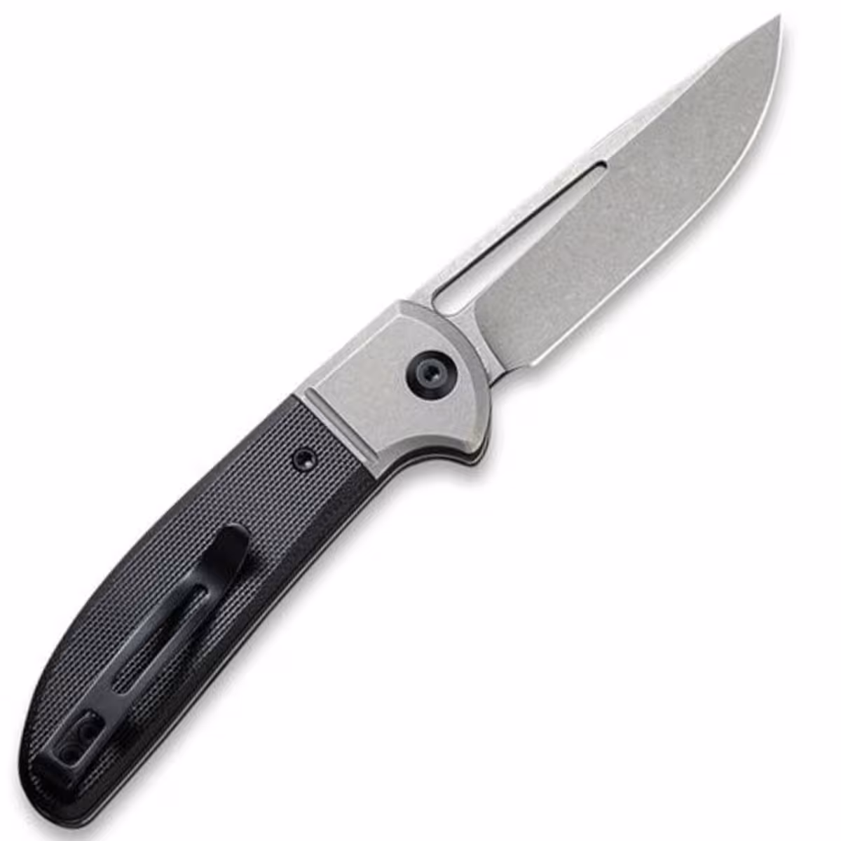 CIVIVIKnifeTrailblazerC2018CSlipJointKnifePocketKnifeBlackG10OnlayOnGrayStainlessSteelHandleGrayStonewashed14C28N_3_600x