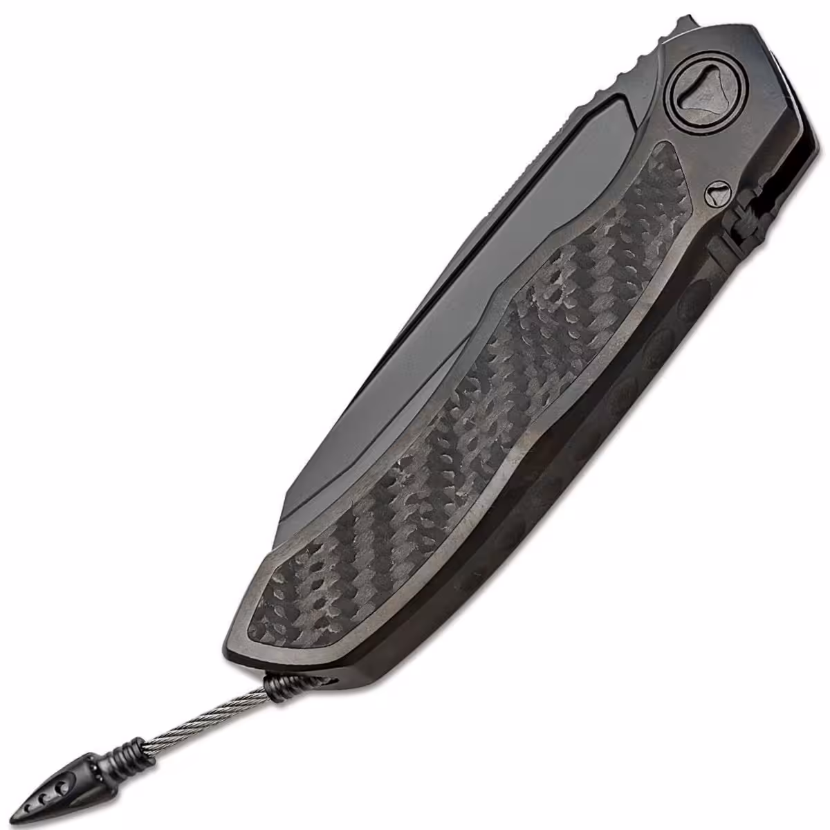 Microtech-Anax-Titanium-Handle-Carbon-191C-2DLCTCFITI