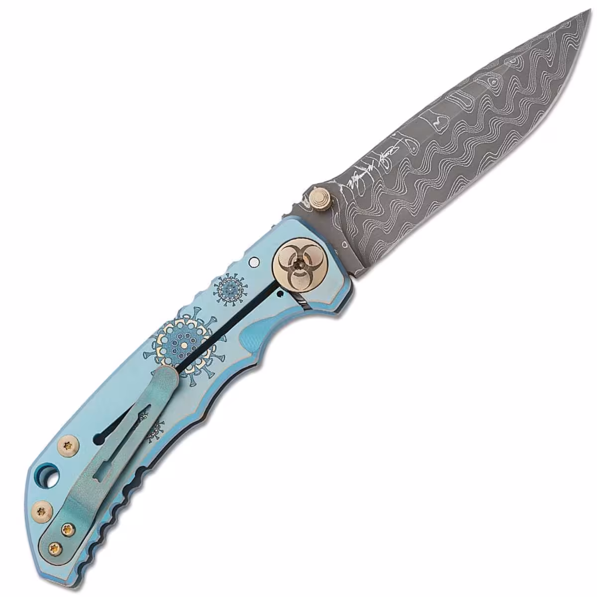 Spartan-Blades CustomHarsey-Nichols-Damascus-Green