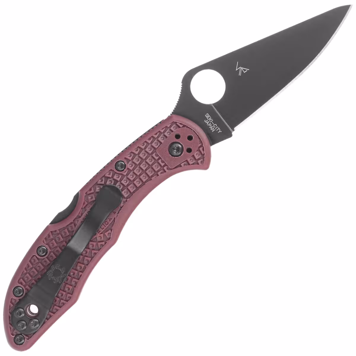 Spyderco-Delica-4-Sprint-Run-Burgundy-FRN-TiCN-Micro-Melt-PD-1-by-Sal-Glesser-C11BGBKP