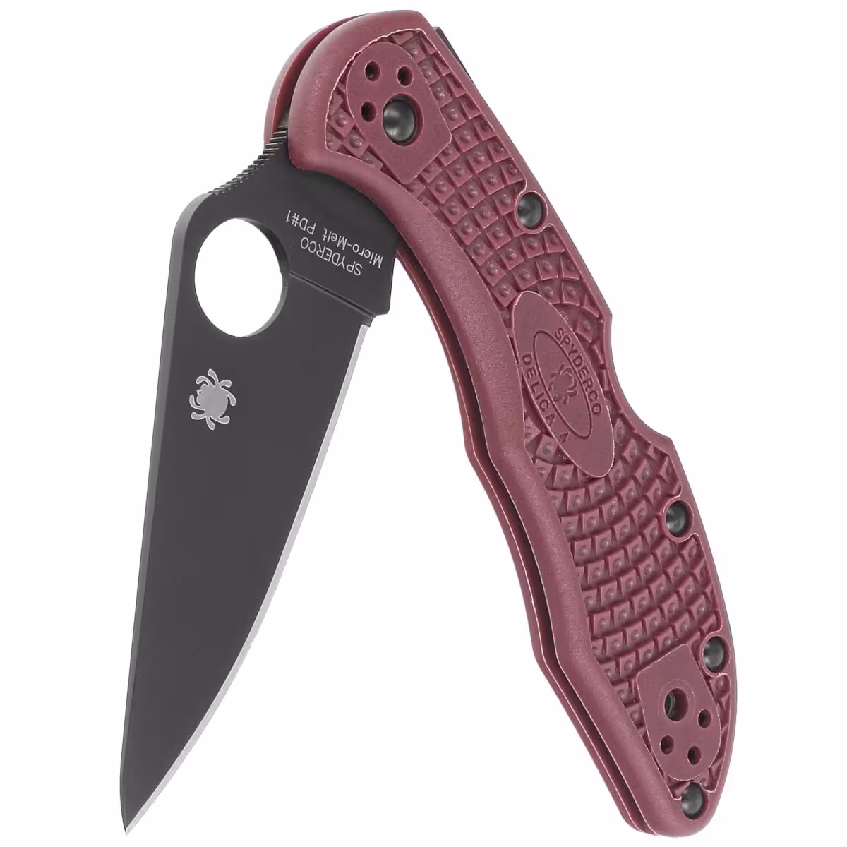 Spyderco-Delica-4-Sprint-Run-Burgundy-FRN-TiCN-Micro-Melt-PD-1-by-Sal-Glesser-C11BGBKP