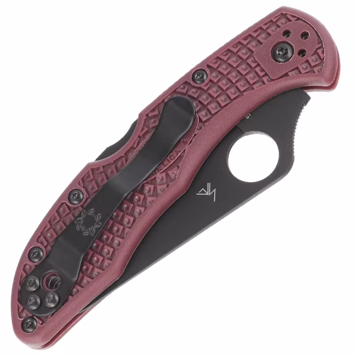 Spyderco-Delica-4-Sprint-Run-Burgundy-FRN-TiCN-Micro-Melt-PD-1-by-Sal-Glesser-C11BGBKP