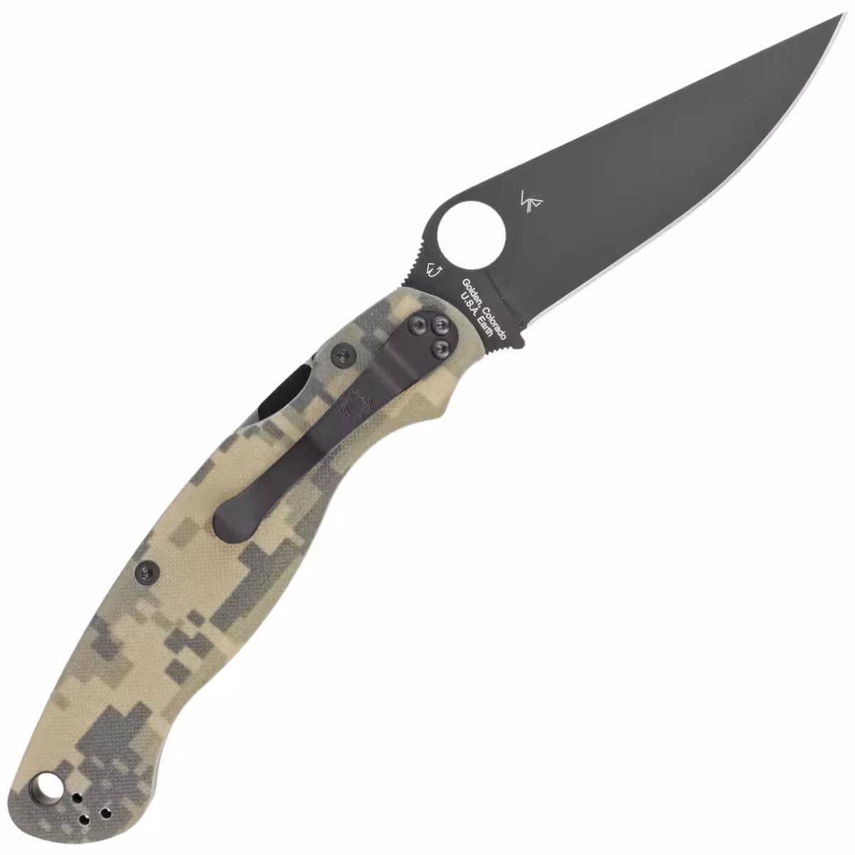 Spyderco-Military-2-Camo-G10-Black-DLC-CPM-S30V-Plain-C36GPCMOBK2