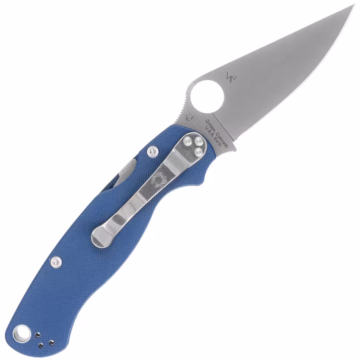 Spyderco-Para-Military-2-Cobalt-Blue-G10-Satin-CPM-SPY27-C81GPCBL2