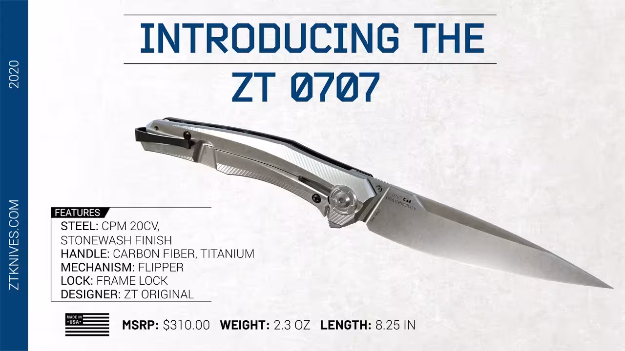 Zavírací Nůž Zero Tolerance 0707 CF/TI HANDLE