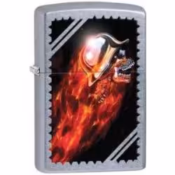 Zippo benzínový Chrome skull
